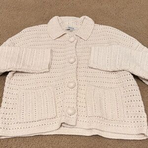 Madewell Cream Button-Up Cardigan